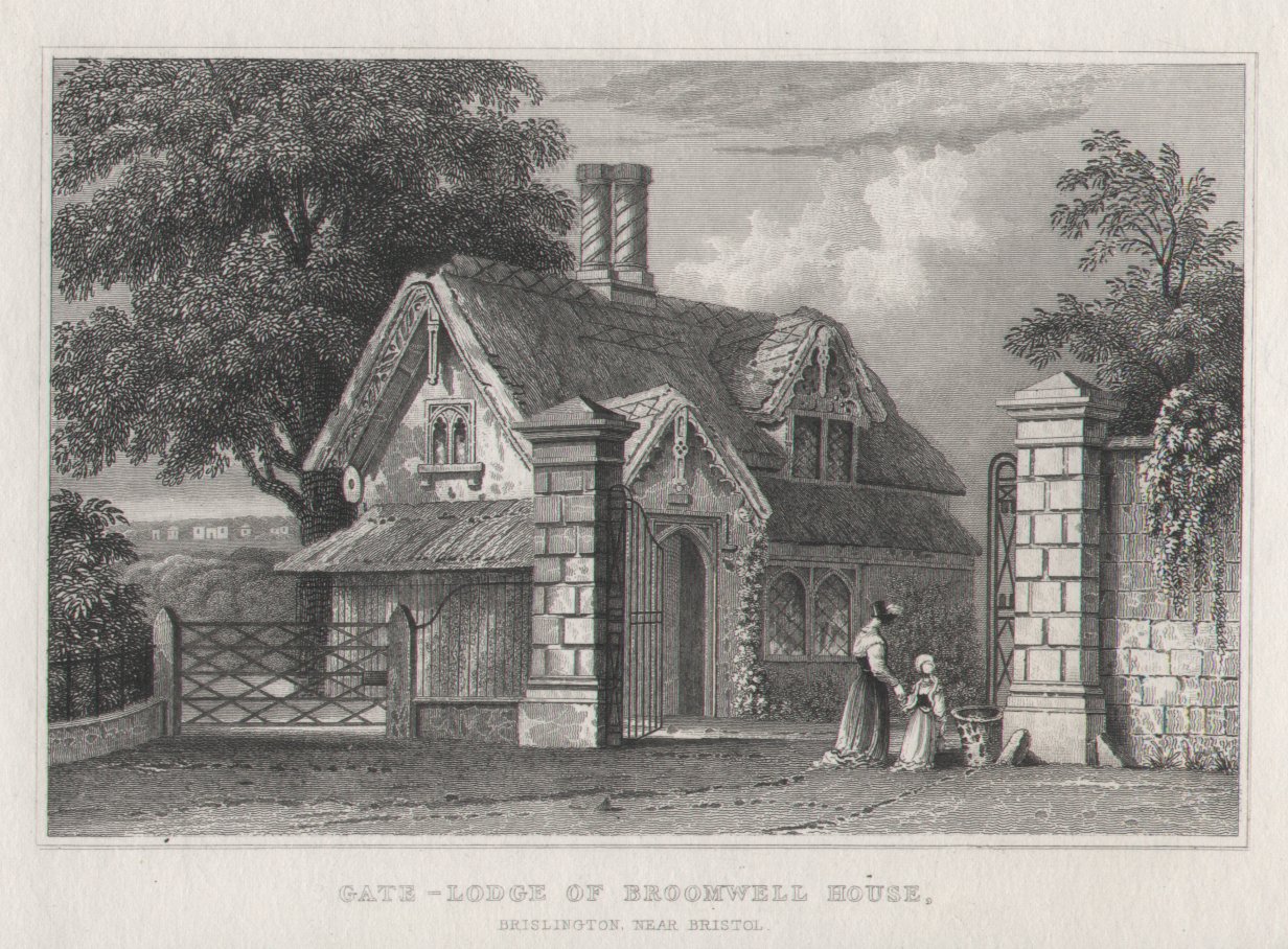 Print - Gate-lodge of Broomwell House, Brislington near Bristol